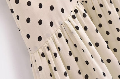 Timeless Charm Black and White Polka dot dress | Ruffle Midi Dress | Bodyon Mermaid Lace Dress