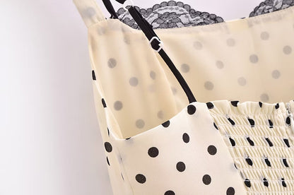 Timeless Charm Black and White Polka dot dress | Ruffle Midi Dress | Bodyon Mermaid Lace Dress