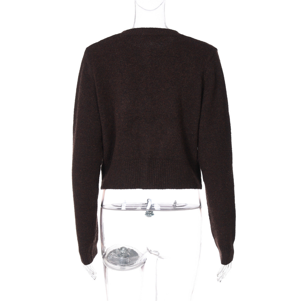 Adeline Round Neck Button Front Knit Cardigan