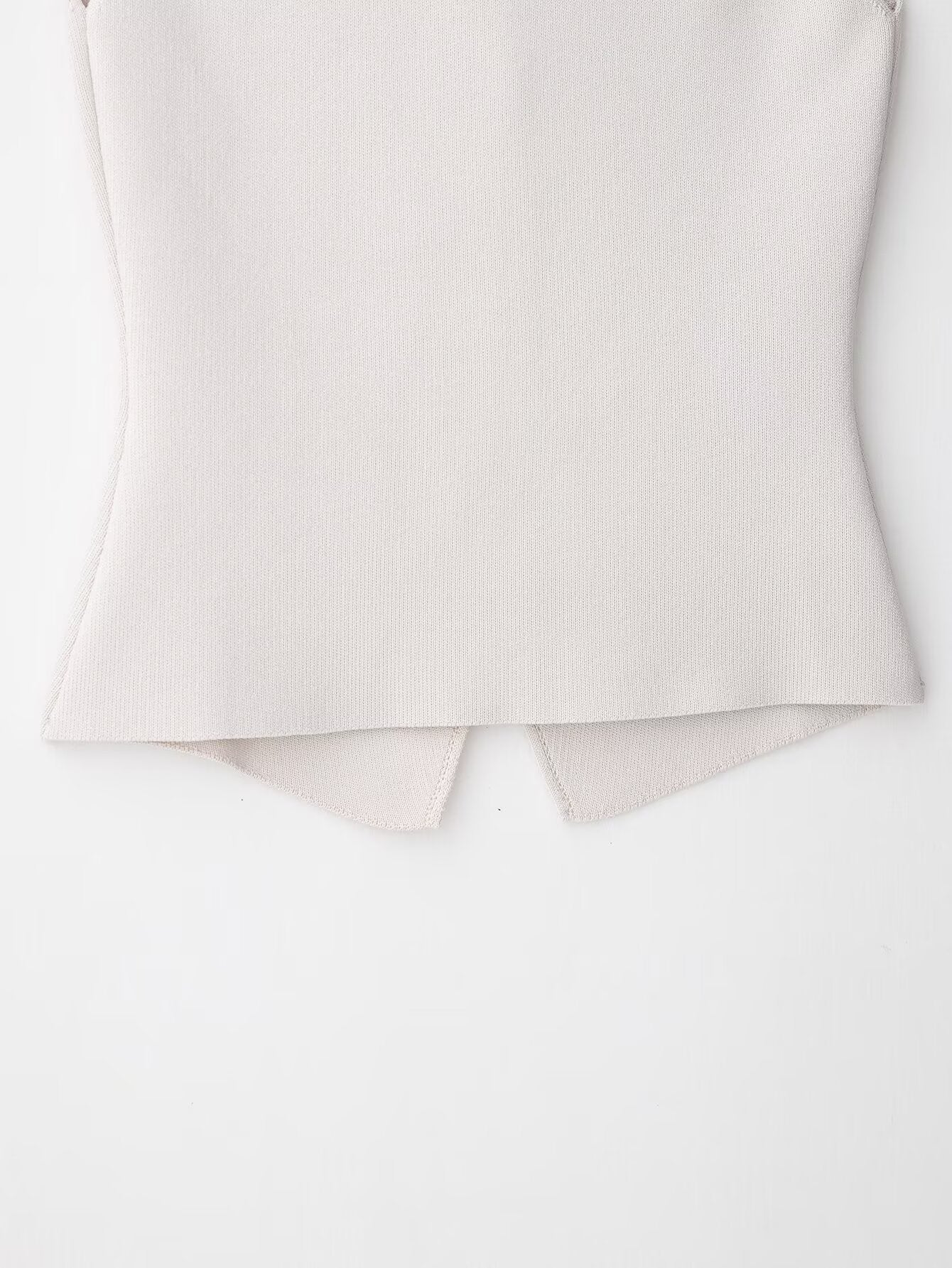 Minimal Muse White Tailored Vest-Women’s Sleeveless Buttoned Waistcoat with Gold Buttons | Business Casual Office Outfit