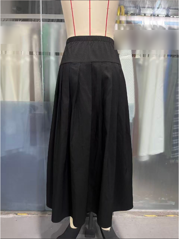 Office High End Design Black Skirt Belly Covering A line Summer Small High End Exquisite Skirt