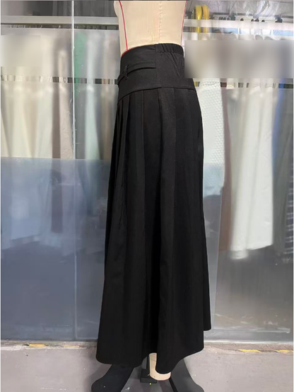 Office High End Design Black Skirt Belly Covering A line Summer Small High End Exquisite Skirt