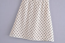 Load image into Gallery viewer, Spring Women Polka Dot Printed Waist-Controlled Tied Spaghetti-Strap Dress