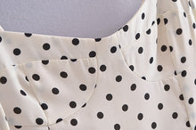 Load image into Gallery viewer, Spring Women Polka Dot Printed Waist-Controlled Tied Spaghetti-Strap Dress