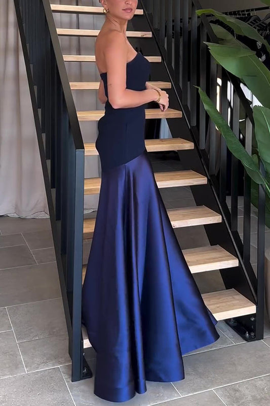 Tube Dress, Strapless Tube Maxi Dress, long maxi cocktail dress, gorgeous maxi gown, party dresses, party dresses for women, cocktail dresses for wedding, Elegant evening dress women, long strapless dress with flowy skirt.