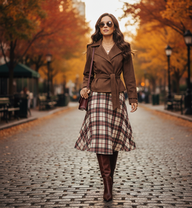 Cognac Brown Suede Short Trench Coat | Belted Suede Trench Jacket for Business Casual & Fall Layering | Quiet Luxury Workwear & Fall Outfits 2025