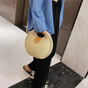 Rattan Bags Wicker Purse | Shell Bag | Straw Beach Bag | Quirky Satchel Bag | Straw Bags