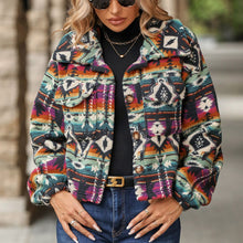 Load image into Gallery viewer, Women&#39;s Shacket,Womens Short Coat, Blazer Jacket, women&#39;s sweater coat, Shacket Jacket,  Modern Blazer, womens Aztec Print Jacket, Womens Sweater jacket, womens winter sweater jacket. 