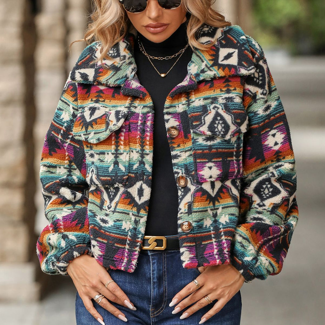 Women's Shacket,Womens Short Coat, Blazer Jacket, women's sweater coat, Shacket Jacket,  Modern Blazer, womens Aztec Print Jacket, Womens Sweater jacket, womens winter sweater jacket. 