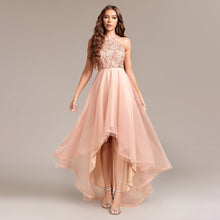 Load image into Gallery viewer, Heavy Industry Halter Sequin Stitching Multi Layer Mesh Sleeveless Irregular Asymmetric Hem Pettidress Ball Gown Organza