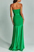 Load image into Gallery viewer, Afterglow Off Shoulder Satin Evening Gown - Mermaid Corset Maxi Dress for Cocktail Parties &amp; Weddings
