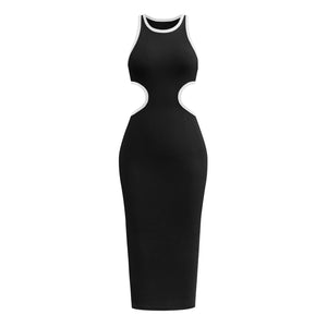 Rugged Charm Cutout Bodycon maxi Dress | Jumper Dress | Bodycon Sweater Dress | Knit Jumper