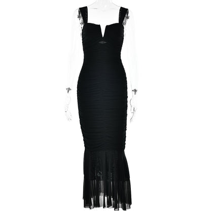 black ruffle maxi dress, bandage dress, bodycon maxi dress, ruched bodycon dress, ruffle ruched bodycon dress, bandage bodycon dress, cocktail dresses, sexy black dress, birthday party dresses.