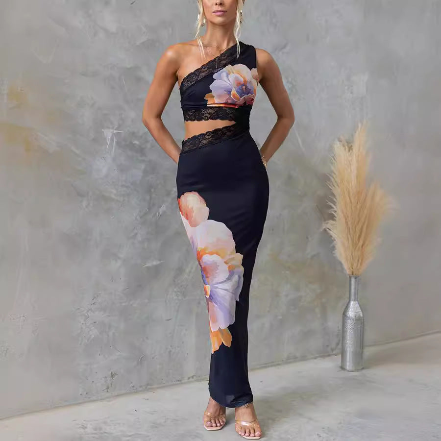 Elegant Summer Sass Floral Bodycon Maxi Dress