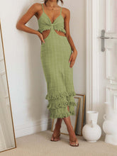 Load image into Gallery viewer, Personalized Sling Dress Close Fitting Sheath Long Slim Fit Slit Hemline at Hem Backless Dress