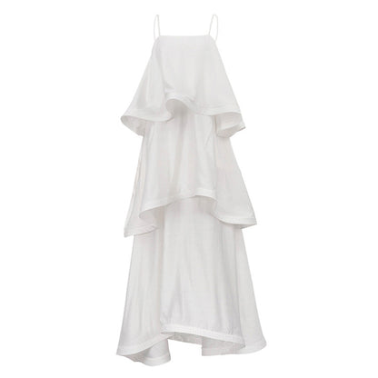 Angelic Chaos White Tiered Maxi Dress | Ruffle Tiered Cami Maxi | Flowy Long Island Dress Beach Dress