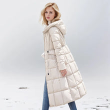 Load image into Gallery viewer, Quilted Long Puffer Parka Jacket, puffer jacket women, womens parka, quilted parka coat, parka coat, quilted coat, puffer jacket womens, parka down jacket, long puffer jacket, winter jacket women, parka jacket women, puffer parka, puffer coat, womens parka coat, long black puffer coat, down coat women