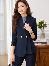 Load image into Gallery viewer, Fancy Pantsuit, Dressy Pantsuit, Women Formal wear, womens pant suit, womens formal pant suits, ladies trouser suit, womens formal wear, womens office wear, Trouser Suit, women outerwear, suit jacket, co ord sets, trouser pant suit, hot blazer,Women&#39;s Blazer, modern blazer.