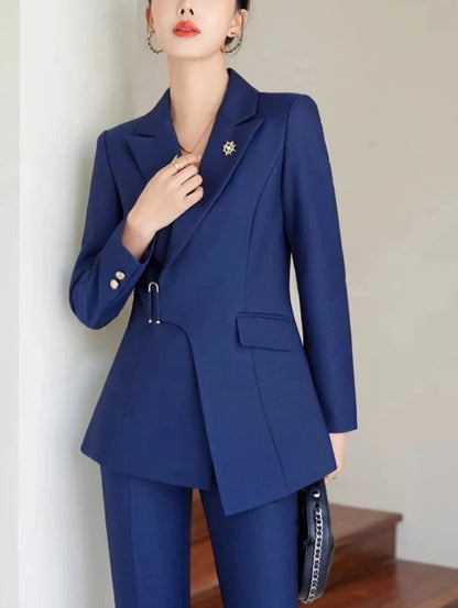 Fancy PantSuit, Women Formal wear,  Modern Blazer, womens pant suit, blazer jacket, Formal Pant suits for women, 2 piece suit for women, Pantsuit Party wear, 2 piece pants set, Dressy pantsuits, Pantsuit Party wear, Coats and jackets, pantsuit for wedding, Navy blue pantsuit.