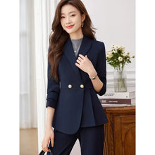 Load image into Gallery viewer, Fancy Pantsuit, Dressy Pantsuit, Women Formal wear, womens pant suit, womens formal pant suits, ladies trouser suit, womens formal wear, womens office wear, Trouser Suit, women outerwear, suit jacket, co ord sets, trouser pant suit, hot blazer,Women&#39;s Blazer, modern blazer.