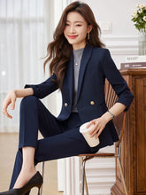 Load image into Gallery viewer, Fancy PantSuit, Dressy Pantsuit, womens pantsuit, Dressy Pantsuit, Women Formal wear, Two piece sets women, co ord sets, women&#39;s blazer, formal pantsuit party wear, Modern Blazer, womens pant suit, Blazer jacket, Formal Pant suits for women, 2 piece suit for women, Pantsuit Party wear, Coats and Jackets, wedding pantsuit, two piece pant set. 