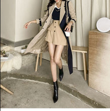 Load image into Gallery viewer,  long winter parka womens, stylish coats for women, dressy winter coat, women&#39;s winter coats &amp; jackets, womens belted winter coat, womens trench coat, coats and jackets, long parka coat for women, women&#39;s dual toned trench coat, camel coat, black trench coat, formal trench coat, black trench coat women, fall aesthtic coat, winter womens trench coat, fall season trench coat.