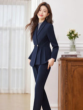 Load image into Gallery viewer, Fancy Pantsuit, Dressy Pantsuit, Women Formal wear, womens pant suit, womens formal pant suits, ladies trouser suit, womens formal wear, womens office wear, Trouser Suit, women outerwear, suit jacket, co ord sets, trouser pant suit, hot blazer,Women&#39;s Blazer, modern blazer, plus size pantsuit.