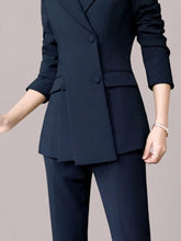 Load image into Gallery viewer, Fancy PantSuit, Dressy Pantsuit, womens pantsuit, Dressy Pantsuit, Women Formal wear, Two piece sets women, co ord sets, women&#39;s blazer, formal pantsuit party wear, Modern Blazer, womens pant suit, Blazer jacket, Formal Pant suits for women, 2 piece suit for women, Pantsuit Party wear, Coats and Jackets, wedding pantsuit, two piece pant set. 
