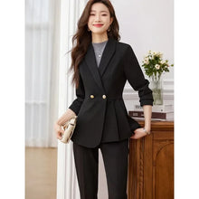 Load image into Gallery viewer, Fancy Pantsuit, Dressy Pantsuit, Women Formal wear, womens pant suit, womens formal pant suits, ladies trouser suit, womens formal wear, womens office wear, Trouser Suit, women outerwear, suit jacket, co ord sets, trouser pant suit, hot blazer,Women&#39;s Blazer, wedding pantsuit, black womens pant suit, plus size pantsuit.