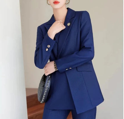 Fancy PantSuit, Women Formal wear,  Modern Blazer, womens pant suit, blazer jacket, Formal Pant suits for women, 2 piece suit for women, Pantsuit Party wear, 2 piece pants set, Dressy pantsuits, Pantsuit Party wear, Coats and jackets, pantsuit for wedding, Navy Blue pantsuit.