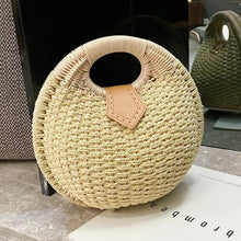 Load image into Gallery viewer, Rattan Bags, Wicker purse, shell bag, straw beach bag, straw bags,  beach bags, wicker bag, beach straw bag, straw handbags, straw beach bag, crochet bags, Crossbody purse for evening, small shoulder bag for women, rattan bag, beige rattan bag