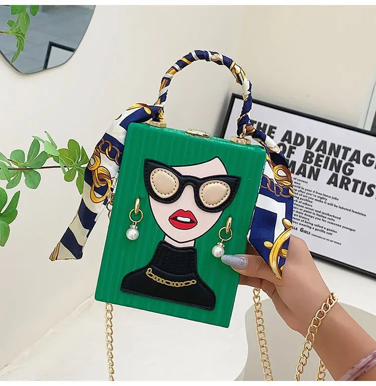 CrossBody Clutch Box Bag, crossbody purse for women, Shoulder party Purse, Shoulder clutch for women, crossbody purse for everyday, party clutch box, shoulder party clutch, crossbody purse for evening, crossbody purse for women, shoulder party clutch with chain, quirky bags, clutch box bag, clutch box with chain, green clutch box.