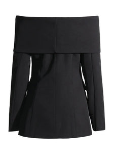 Fancy Pantsuit, women's blazer, modern blazer, Dressy Pantsuit, Women's suit Jacket, Off the shoulder blazer, Womens office wear, formal pantsuit party wear, Womens off shoulder jacket, Stylish office wear, Women Formal wear, women outerwear, Womens Winter coats & jackets, womens pantsuit, Blazer Jacket, Black suit jacket womens, weddin guest outfit, graduation outfit.