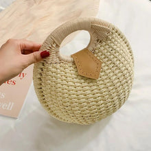 Load image into Gallery viewer, Rattan Bags, Wicker purse, shell bag, straw beach bag, straw bags, beach bags, wicker bag, beach straw bag, straw handbags, straw beach bag, crochet bags, Crossbody purse for evening, small shoulder bag for women, rattan bag, beige rattan bag