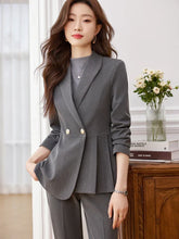 Load image into Gallery viewer, fancy pantsuit, womens pant suit, womens formal pant suits, ladies trouser suit, womens formal wear, womens office wear, Trouser Suit, women outerwear, suit jacket, co ord sets, trouser pant suit, hot blazer,Women&#39;s Blazer, modern blazer, Womens Winter coats &amp; jackets, wedding pantsuits, womens pantsuit, Blazer Jacket, Co ord sets, Two piece outfit set.