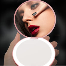 Load image into Gallery viewer, Oh She Shines Compact Led Portable Makeup Mirror - Cosmetic Luminous Effect