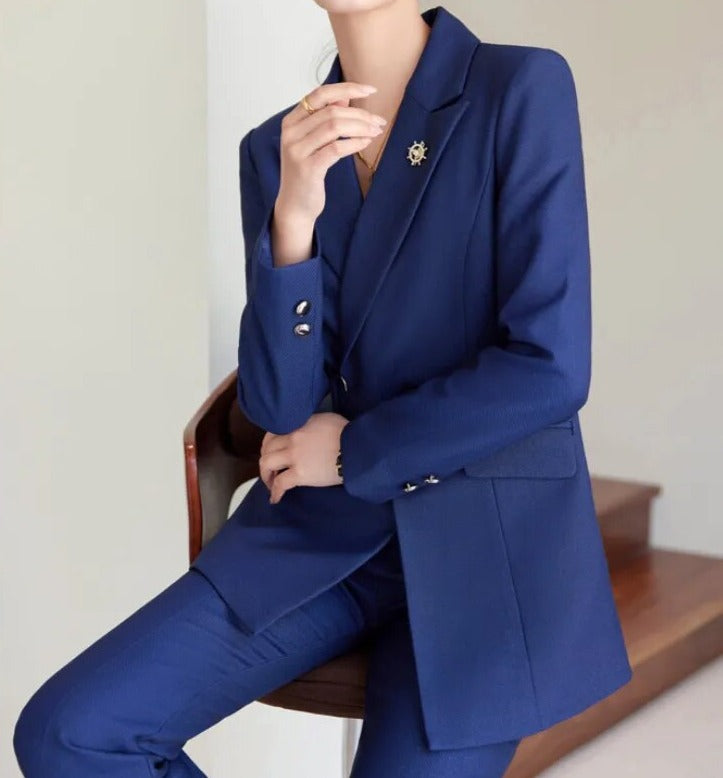 Fancy PantSuit, Women Formal wear,  Modern Blazer, womens pant suit, blazer jacket, Formal Pant suits for women, 2 piece suit for women, Pantsuit Party wear, 2 piece pants set, Dressy pantsuits, Pantsuit Party wear, Coats and jackets, pantsuit for wedding, navy blue pantsuit.
