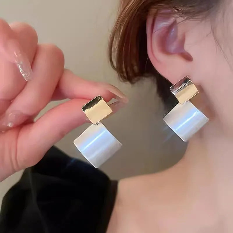 Bossy Diva Heart Drop Earrings | Huggie Hoop Earrings | Fancy Jewelry| Gold Heart Earrings| Quirky Jewelry