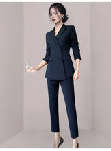 Load image into Gallery viewer, Fancy PantSuit, Dressy Pantsuit, womens pantsuit, Dressy Pantsuit, Women Formal wear, Two piece sets women, co ord sets, women&#39;s blazer, formal pantsuit party wear, Modern Blazer, womens pant suit, Blazer jacket, Formal Pant suits for women, 2 piece suit for women, Pantsuit Party wear, Coats and Jackets, wedding pantsuit, two piece pant set. 