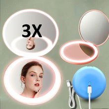 Load image into Gallery viewer, Oh She Shines Compact Led Portable Makeup Mirror - Cosmetic Luminous Effect