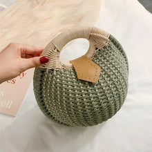 Load image into Gallery viewer, Rattan Bags, Wicker purse, shell bag, straw beach bag, straw bags, beach bags, wicker bag, beach straw bag, straw handbags, straw beach bag, crochet bags, Crossbody purse for evening, small shoulder bag for women, rattan bag, beige rattan bag