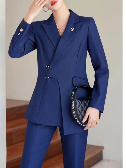 Fancy PantSuit, Women Formal wear, Modern Blazer, womens pant suit, blazer jacket, Formal Pant suits for women, 2 piece suit for women, Pantsuit Party wear, 2 piece pants set, Dressy pantsuits, Pantsuit Party wear, Coats and jackets, pantsuit for wedding, navy blue pantsuit
