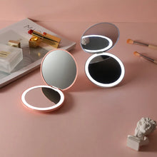 Load image into Gallery viewer, Oh She Shines Compact Led Portable Makeup Mirror - Cosmetic Luminous Effect