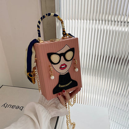 CrossBody Clutch Box Bag, crossbody purse for women, Shoulder party Purse, Shoulder clutch for women, crossbody purse for everyday, party clutch box, shoulder party clutch, crossbody purse for evening, crossbody purse for women, shoulder party clutch with chain, quirky bags, clutch box bag, clutch box with chain, pink clutch box.