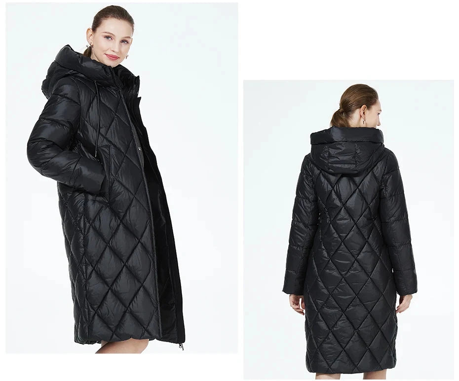 Winter Diamond Slay Quilted Puffer Parka Jacket | Long Puffer Coat | Down Jacket | Parka for women |
