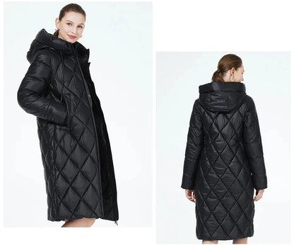 Winter Diamond Slay Quilted Puffer Parka Jacket | Long Puffer Coat | Down Jacket | Parka for women |