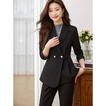 Load image into Gallery viewer, fancy pantsuit, dressy pantsuit, womens pant suit, fancy pant suit, womens formal pantsuits, Trouser Suit, women outerwear, suit jacket, co ord sets, trouser pant suit, hot blazer,Women&#39;s Blazer, modern blazer, Womens Winter coats &amp; jackets, wedding pantsuits, womens pantsuit, Blazer Jacket, Co ord sets, Two piece outfit set.