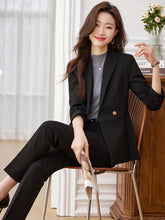 Load image into Gallery viewer, Fancy Pantsuit, Dressy Pantsuit, Women Formal wear, womens pant suit, womens formal pant suits, ladies trouser suit, womens formal wear, womens office wear, Trouser Suit, women outerwear, suit jacket, co ord sets, trouser pant suit, hot blazer,Women&#39;s Blazer, modern blazer.