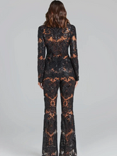 Load image into Gallery viewer, Sequin Pantsuit, Fancy Pantsuit, Dressy Pantsuits for wedding, black sequin pantsuit, womens pantsuit, sequin blazer and pants set, black pantsuit for wedding,  sequin pant set,  pant suits for women,  women suit set, pantsuits for wedding guest, wedding pant suits for bride, mother of the bride pantsuits. 