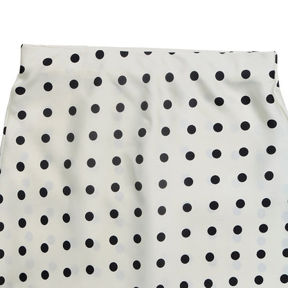 Alizeh Polka Dot Midi Skirt | Flared Fishtail Skirt